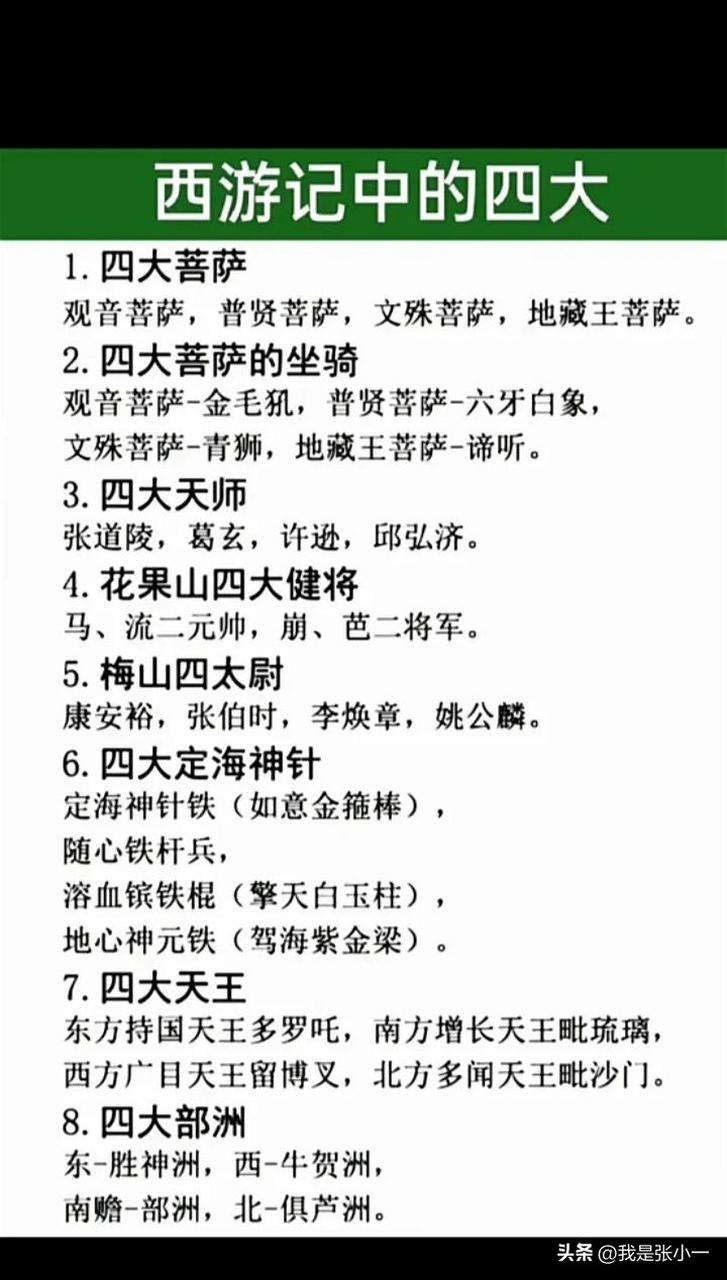 西游记中的四大西游记人物关系 西游记中的启发
