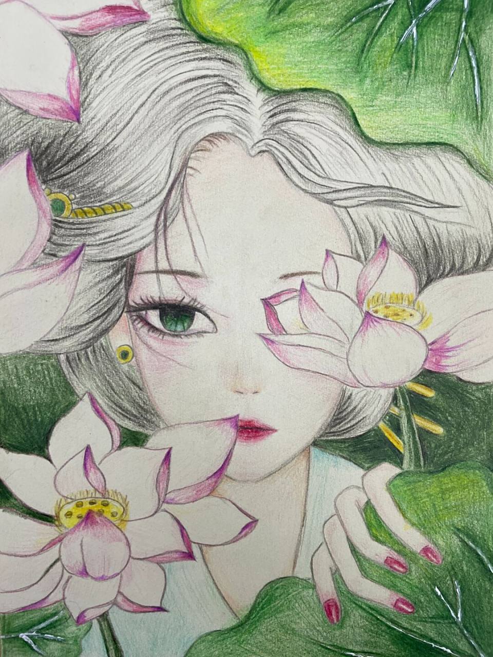 笔记灵感# #画画# #彩铅画# #彩铅# #彩铅临摹# #学生作品