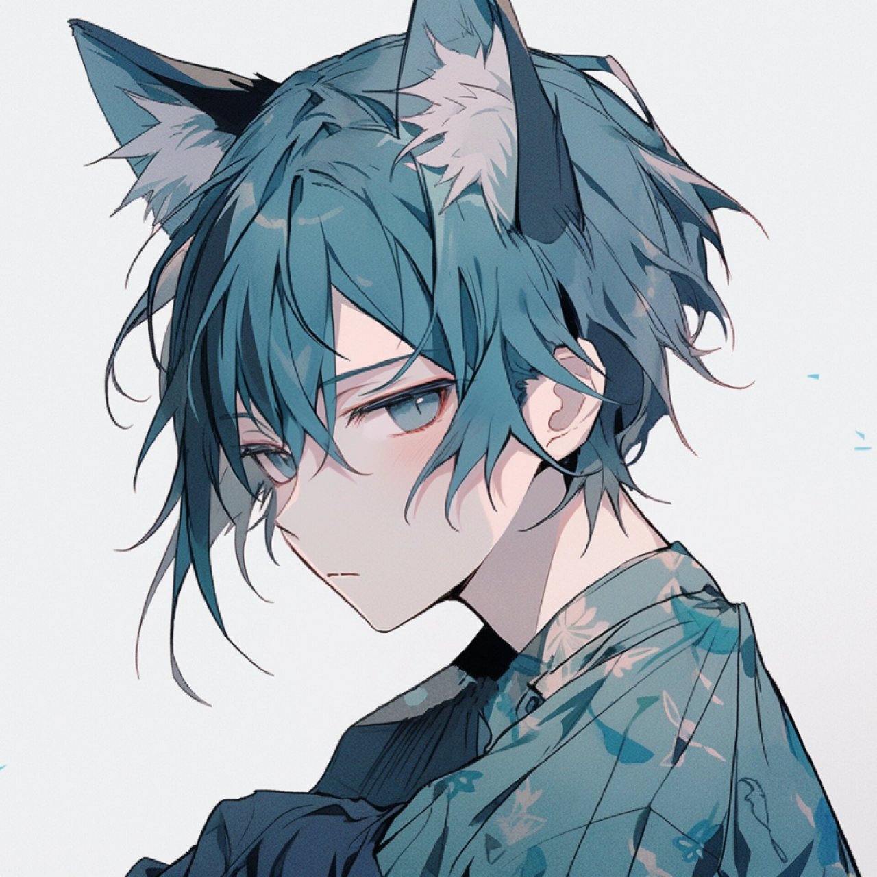 蓝发猫耳|少年感|第一弹