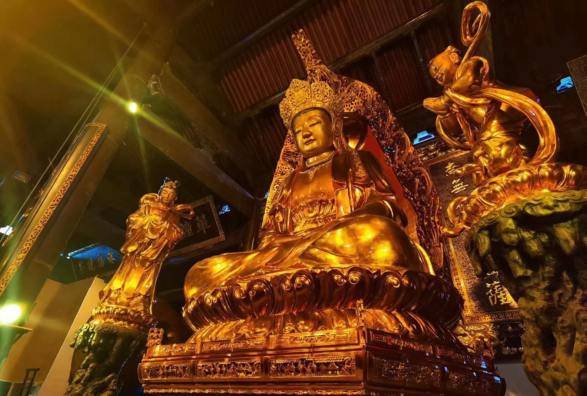 普济寺毗卢观音 贴金圆满(普陀山) 宝相庄严67南无大悲观世音菩萨