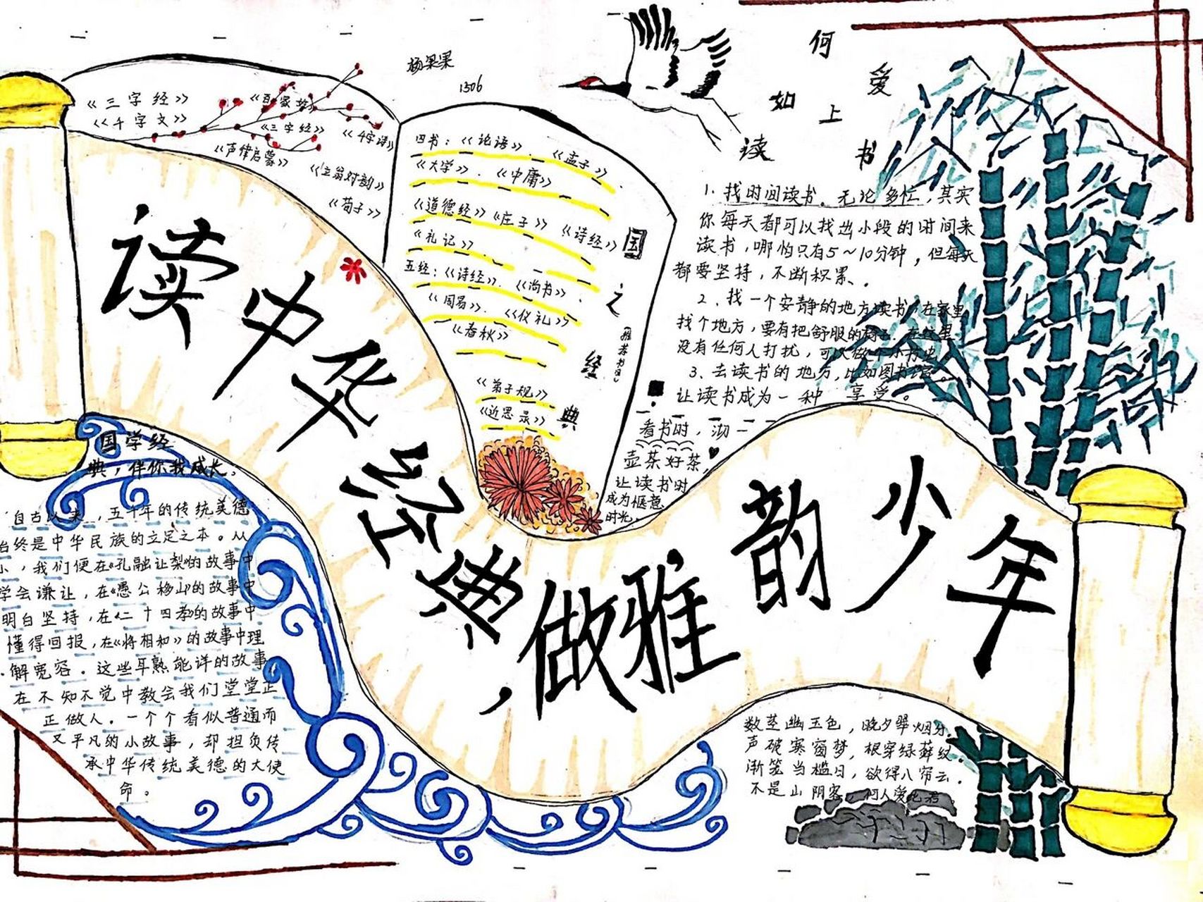 "读中华经典,做雅韵少年"读书小报