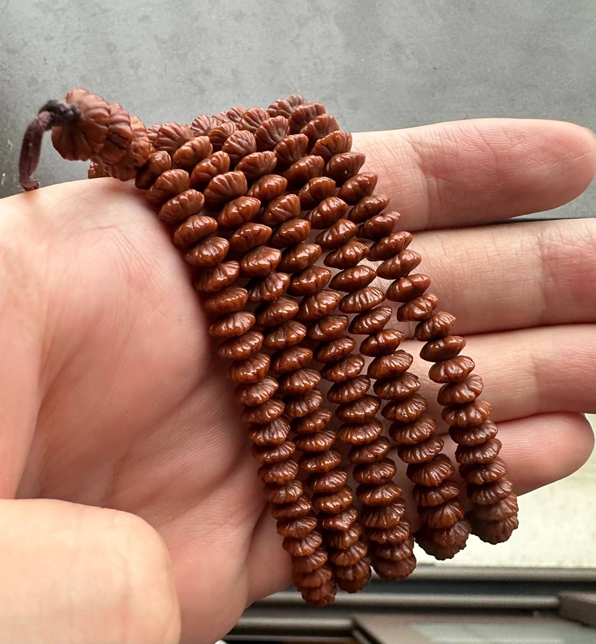 一串盘玩6年的金叶莲花菩提