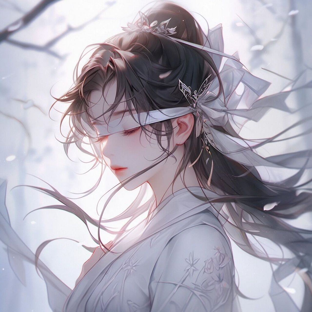 白色系列|蒙眼|女头    禁欲系