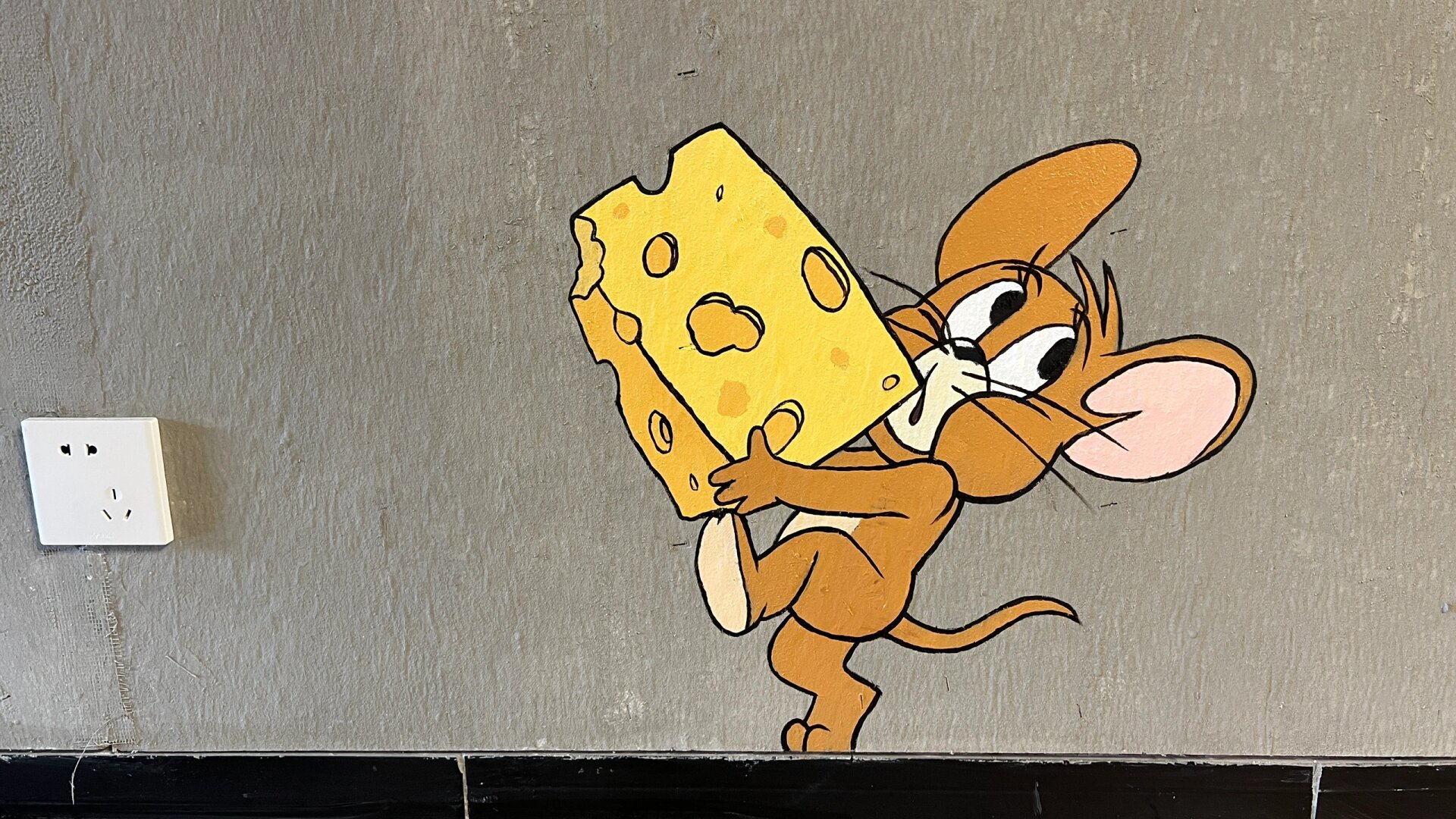 猫和老鼠墙绘@月下绘馆的动态