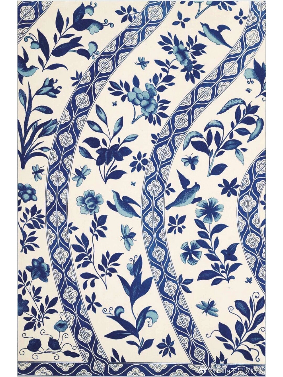 素材分享 一组超实用的青花瓷纹样