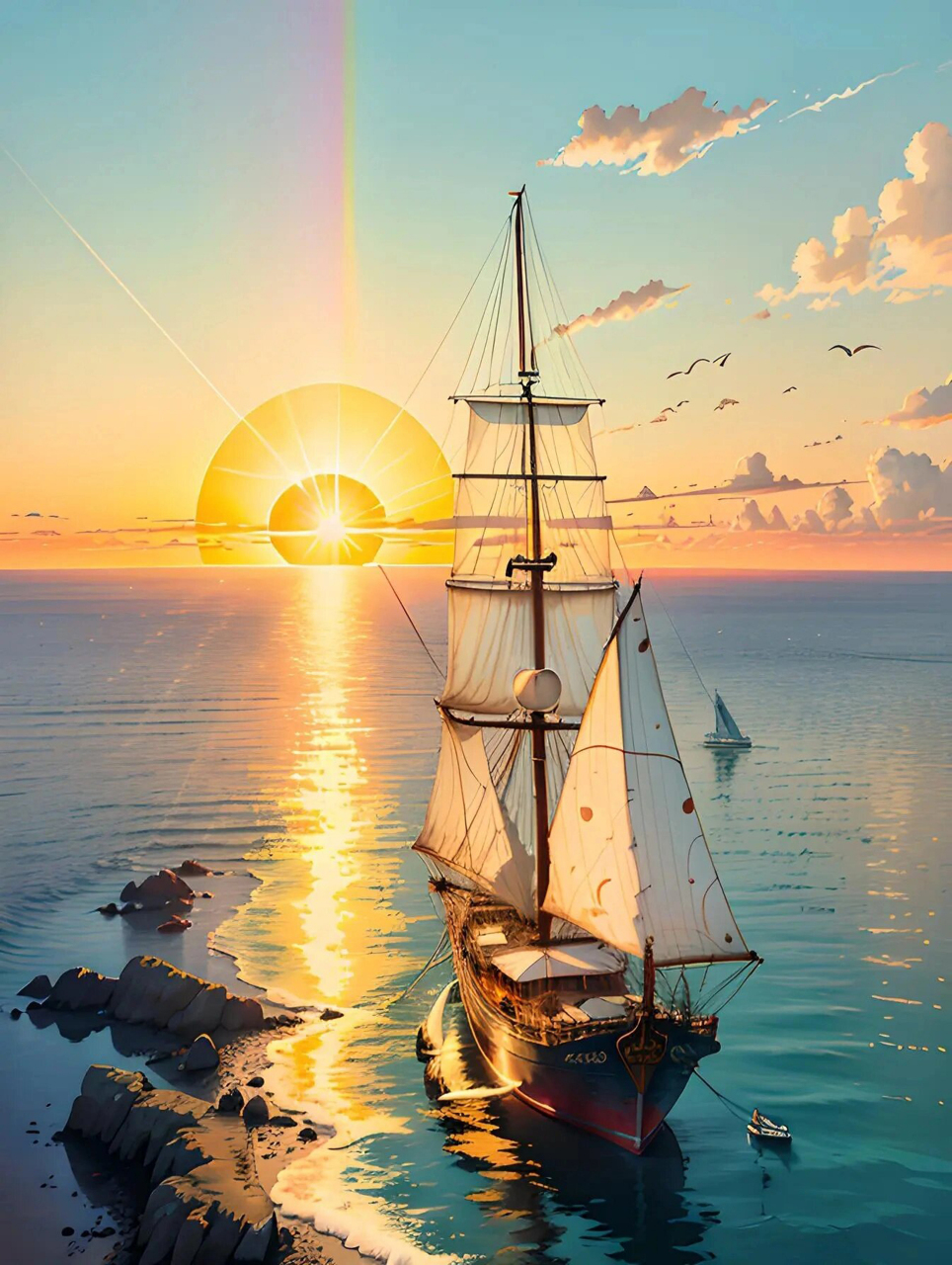 小伙伴们,我又来分享美图啦!这次给大家带来的是"一帆风顺"的图片哦!