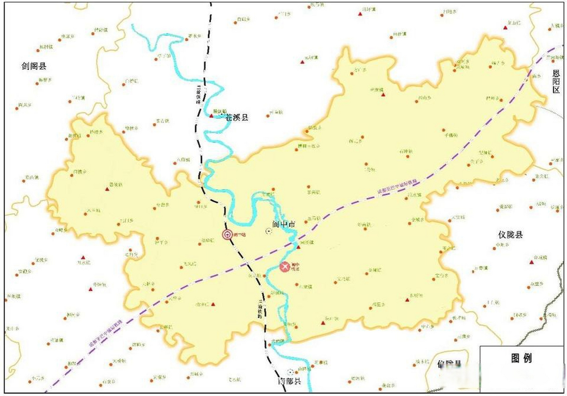 四川省南充市閬中市十四五交通運輸規劃南充頭條南充 (1)鐵路:一縱一