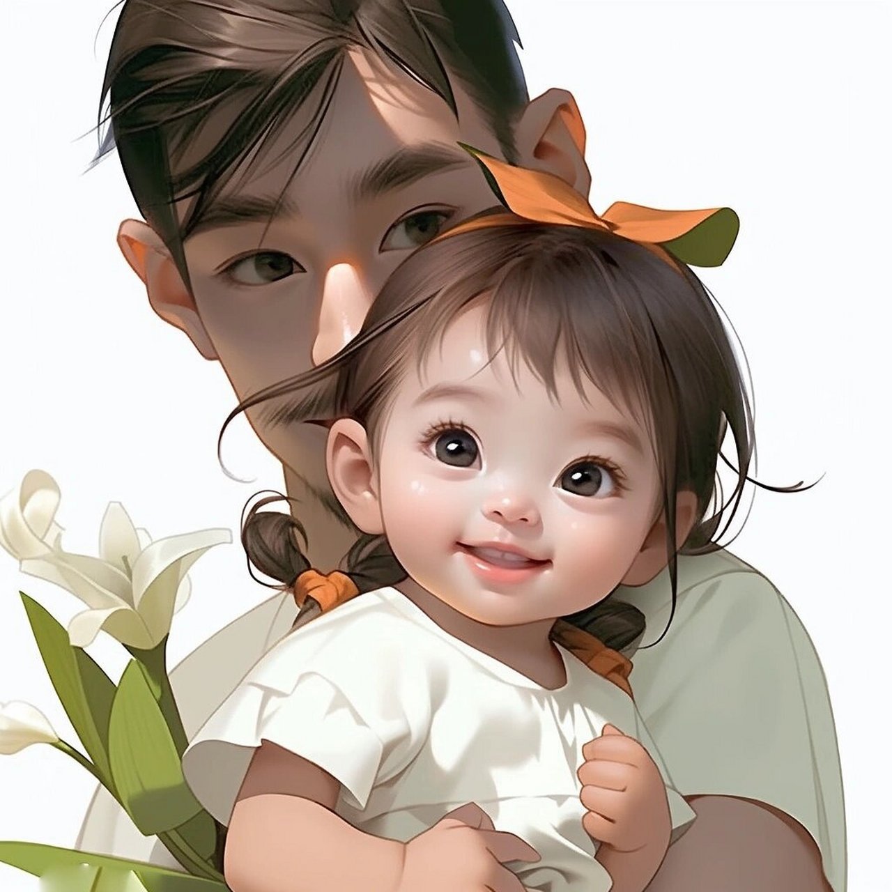 头像|女儿奴爸爸和女宝宝头像 各种各样的爸爸,戴眼镜的,留小胡子的