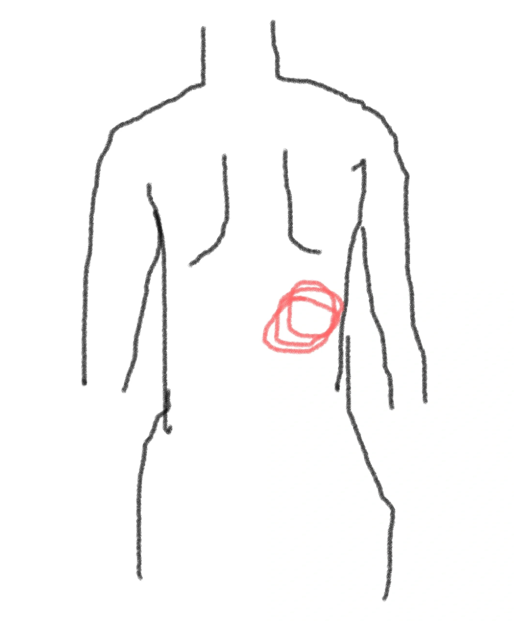 后背疼 后背这个地方老是一阵一阵的刺痛,跟针扎的一样,有时候晚上会