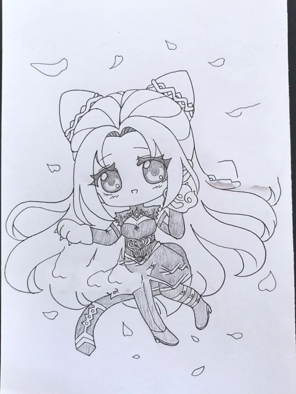 斗罗大陆朱竹清动漫线稿手绘简笔画画的日常 原创 原图参考: 网络图片