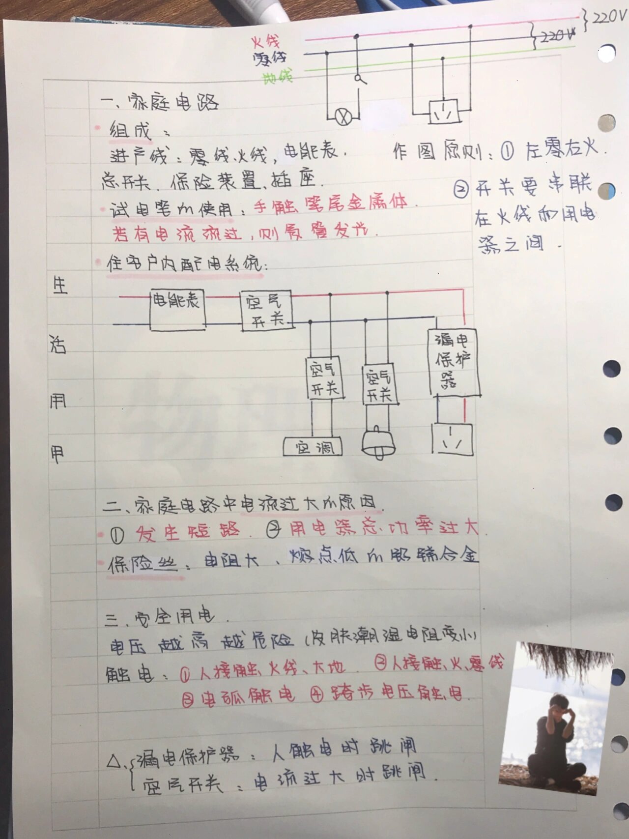 九下生活用电思维导图