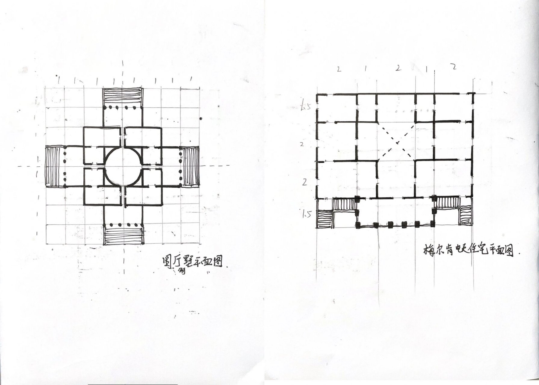 圆形建筑设计平面布局图片