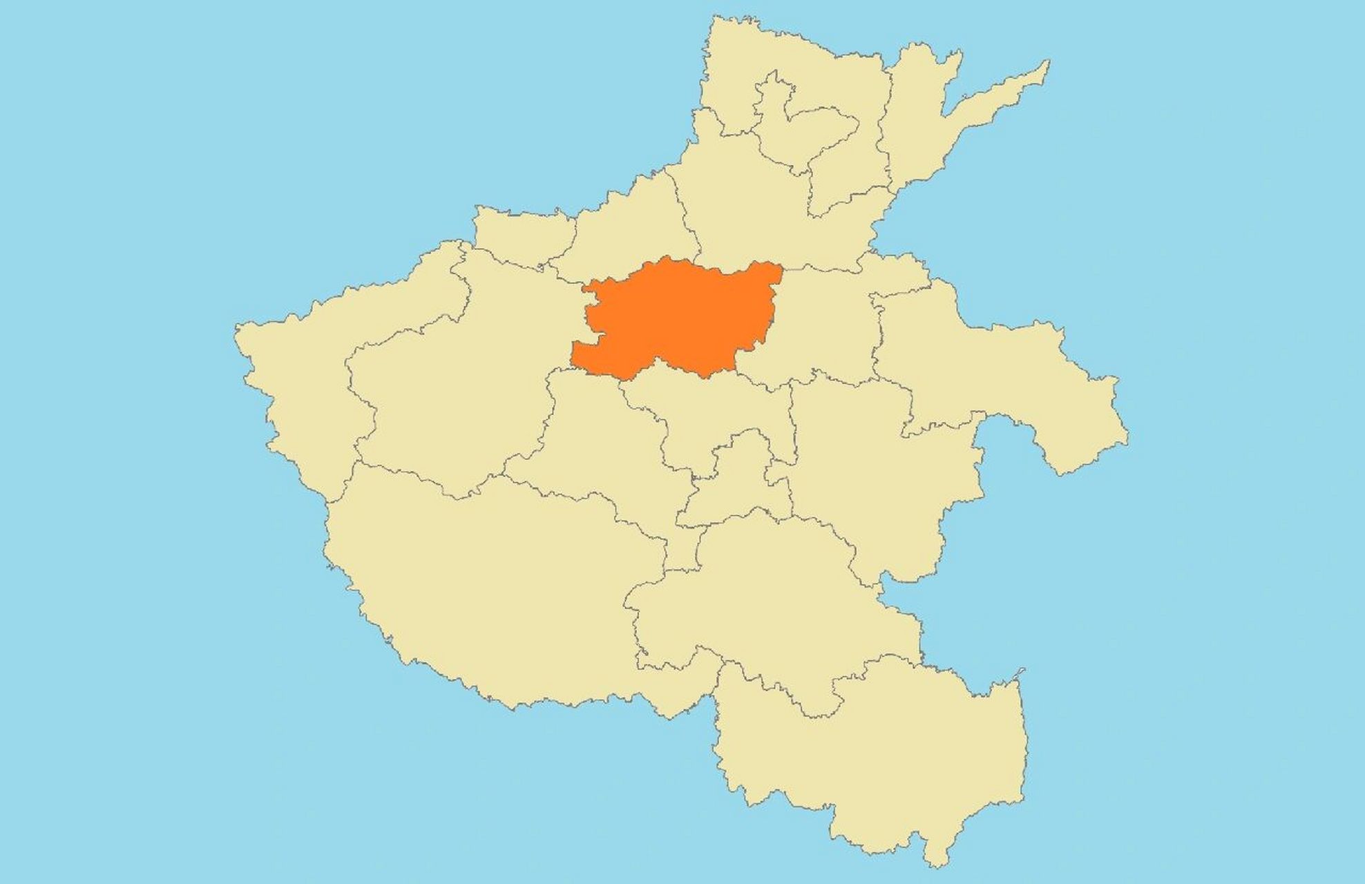 河南省行政区划地图 郑州,河南省省会,国家中心城市,地形总趋势是西南