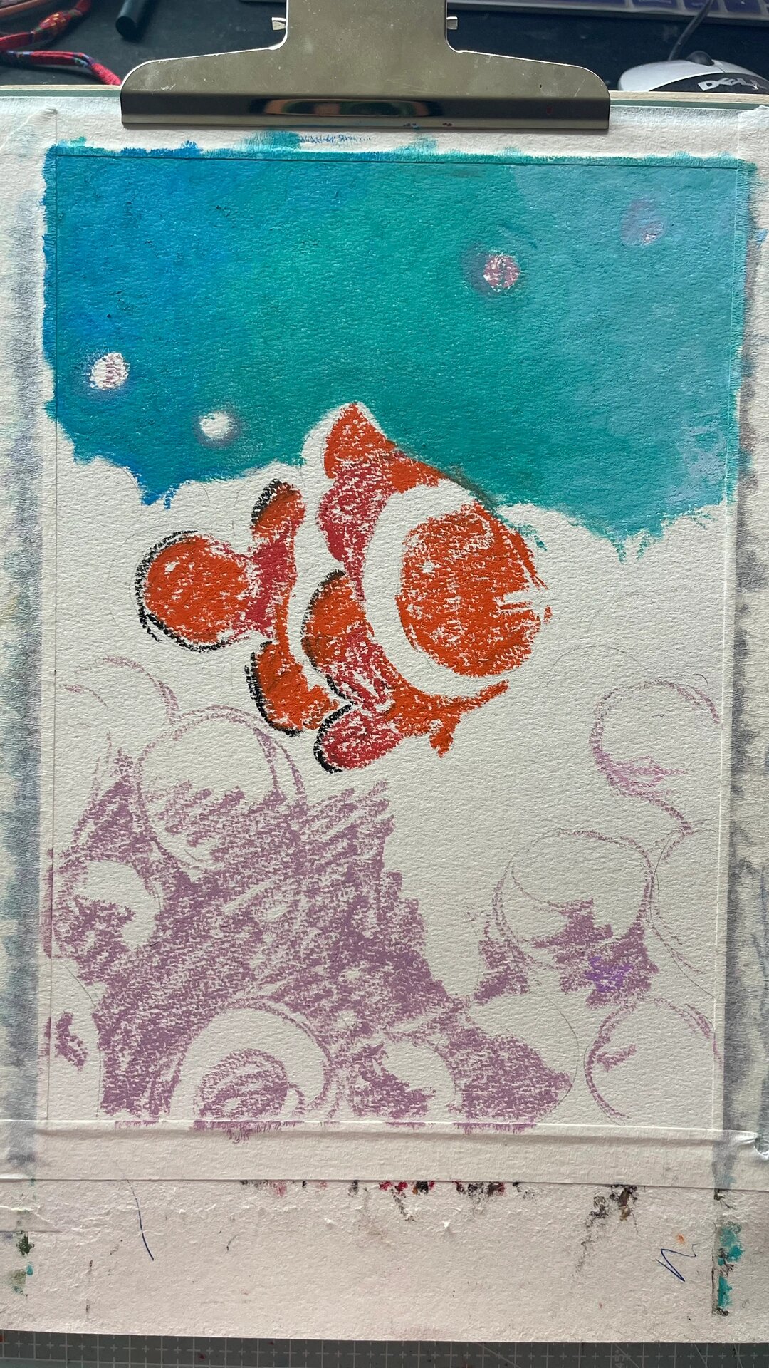 油画棒 小丑鱼(附步骤