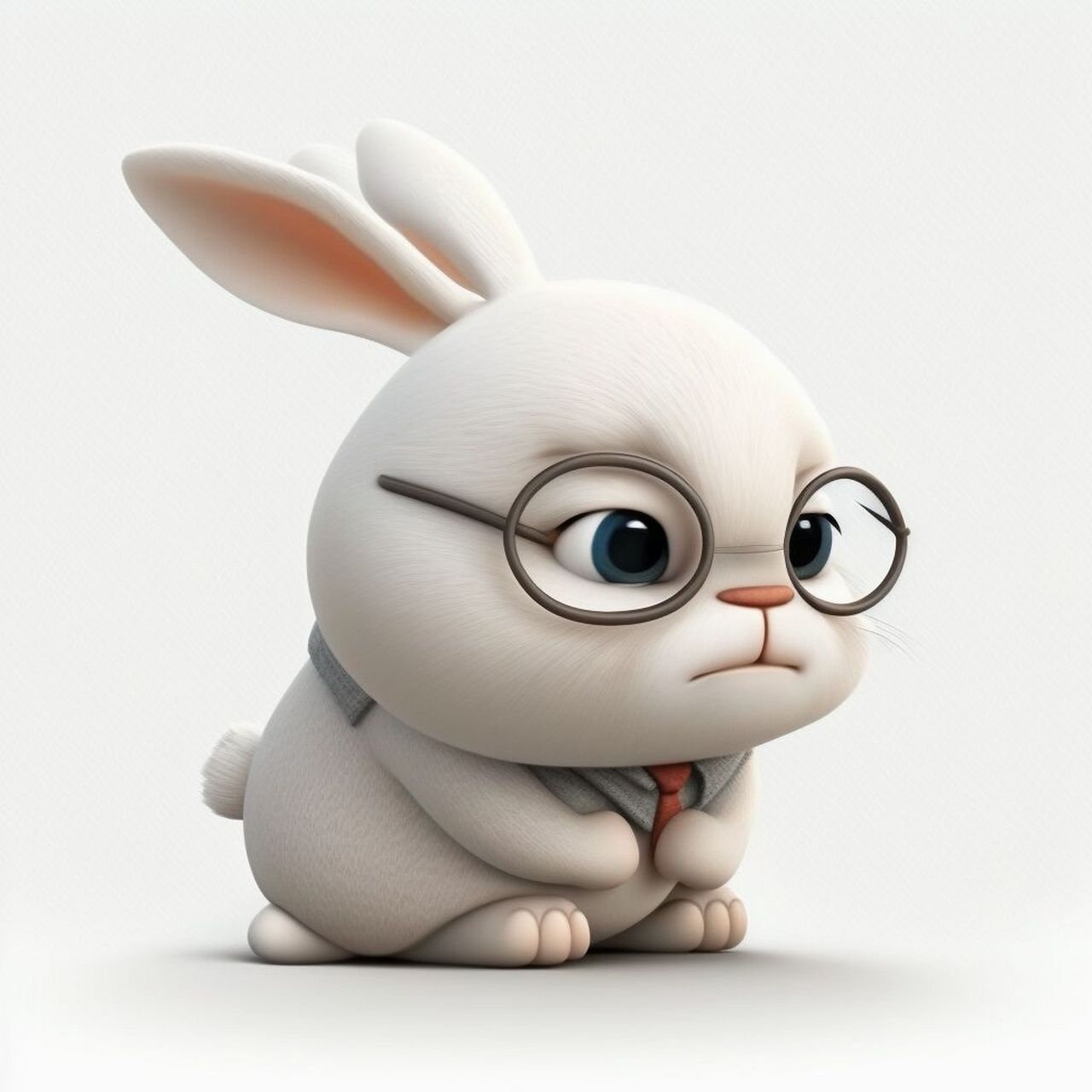 小白兔表情 不开心 生气了 02020202 原图高清图片已经在左下