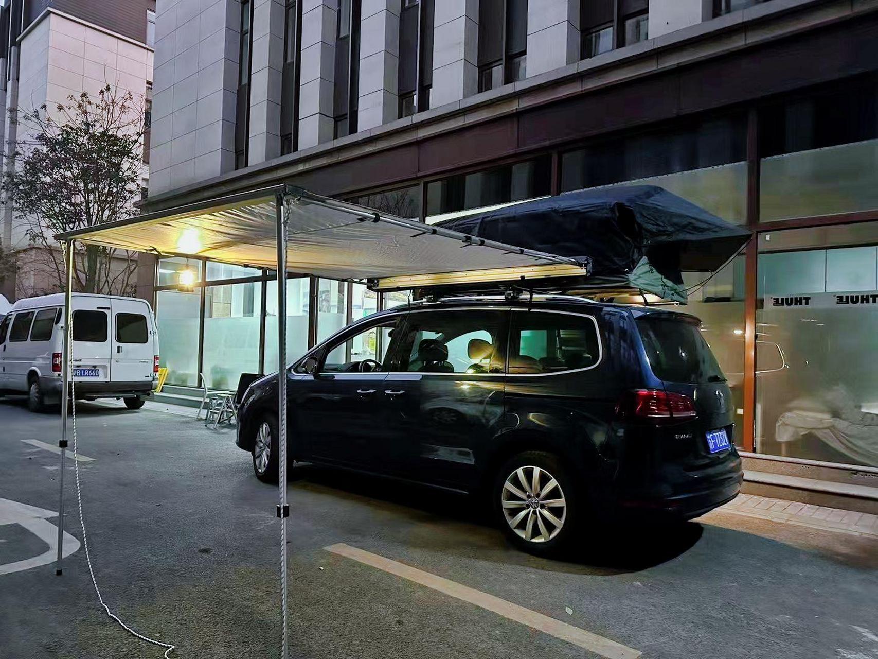 夏朗 & 秋野地电动车顶帐篷 &yakima侧帐电动帐篷,省时又省力#改装