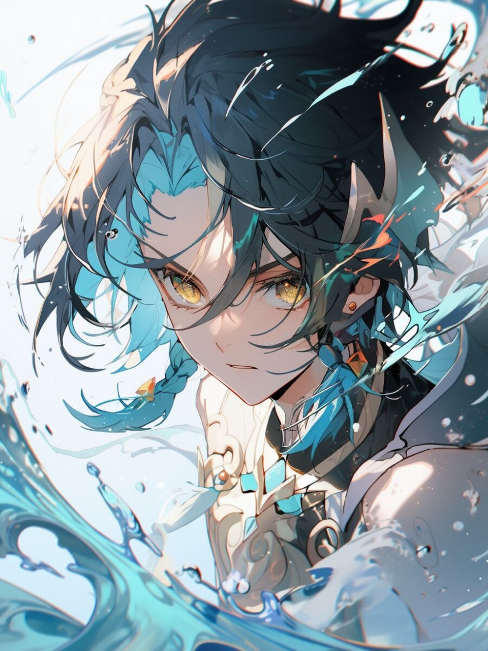 【原神壁纸】降魔大圣 魈丨ai绘画 (含完整咒语)左下角进入 	 魈