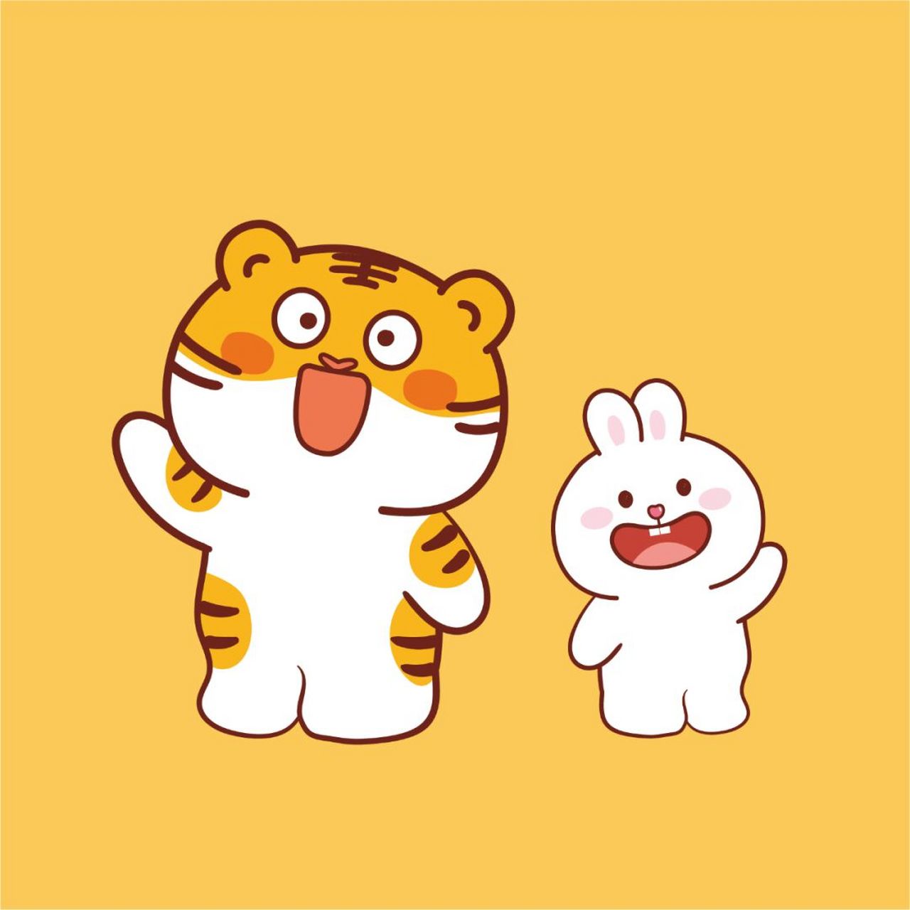 原创│虎萌萌兔子ip卡通形象 你好 原创│虎萌萌兔子ip卡通形象 表情