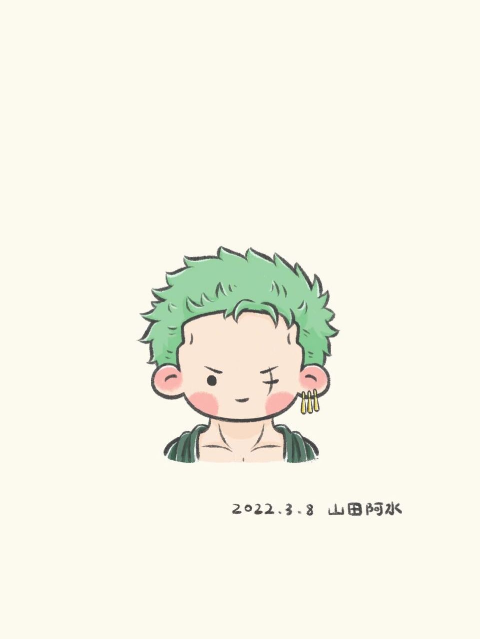 【每日一画|简笔画|索隆|附过程】 索隆好帅