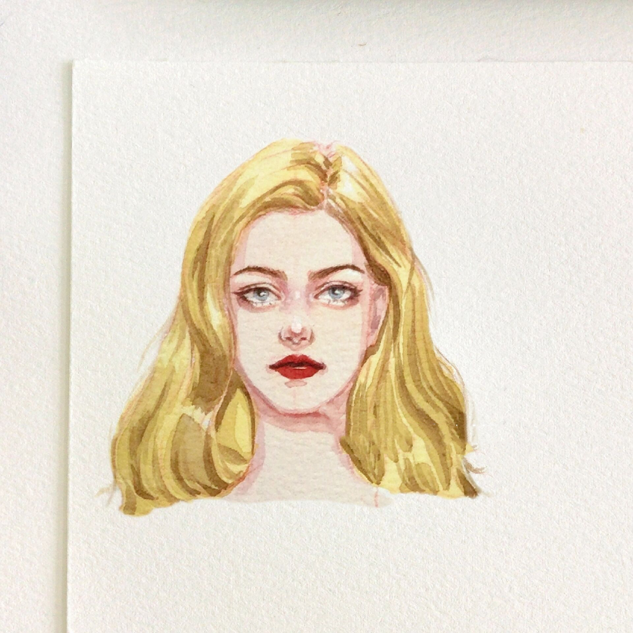 时装画头部——金发女郎 日常划水