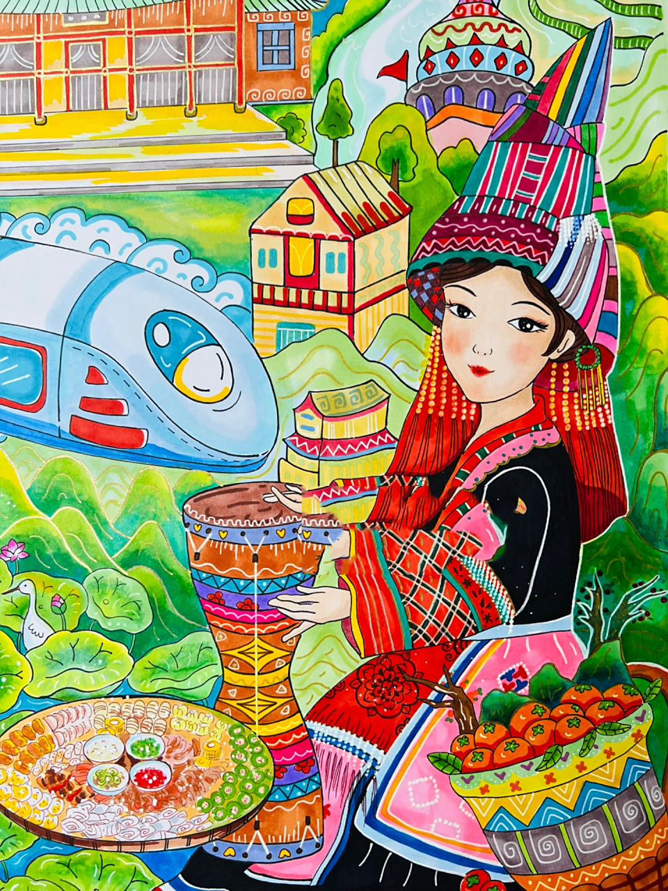 城市主题画 魅力贺州 客定作品欣赏 9215抄袭 9215搬运 已