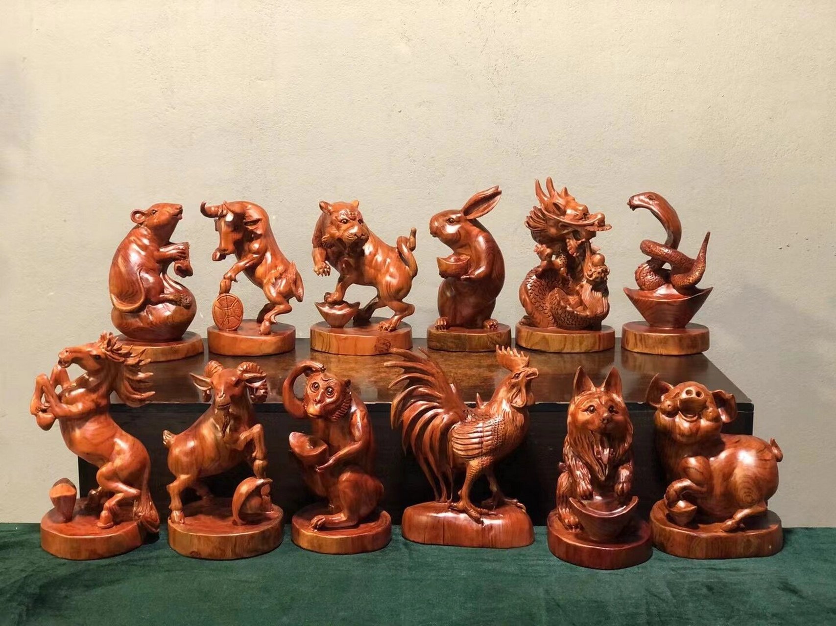 木雕十二生肖动物根雕工艺品摆件