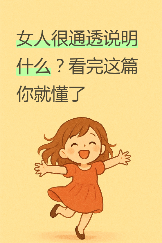 这个话题其实很有意思,因为通透的女人往往活得比别人更明白,也更自在