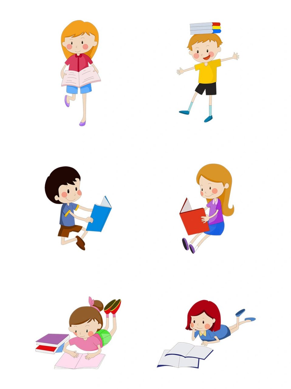 免抠素材9699卡通可爱小学生人物插画合集 用心分享,传递童真快乐