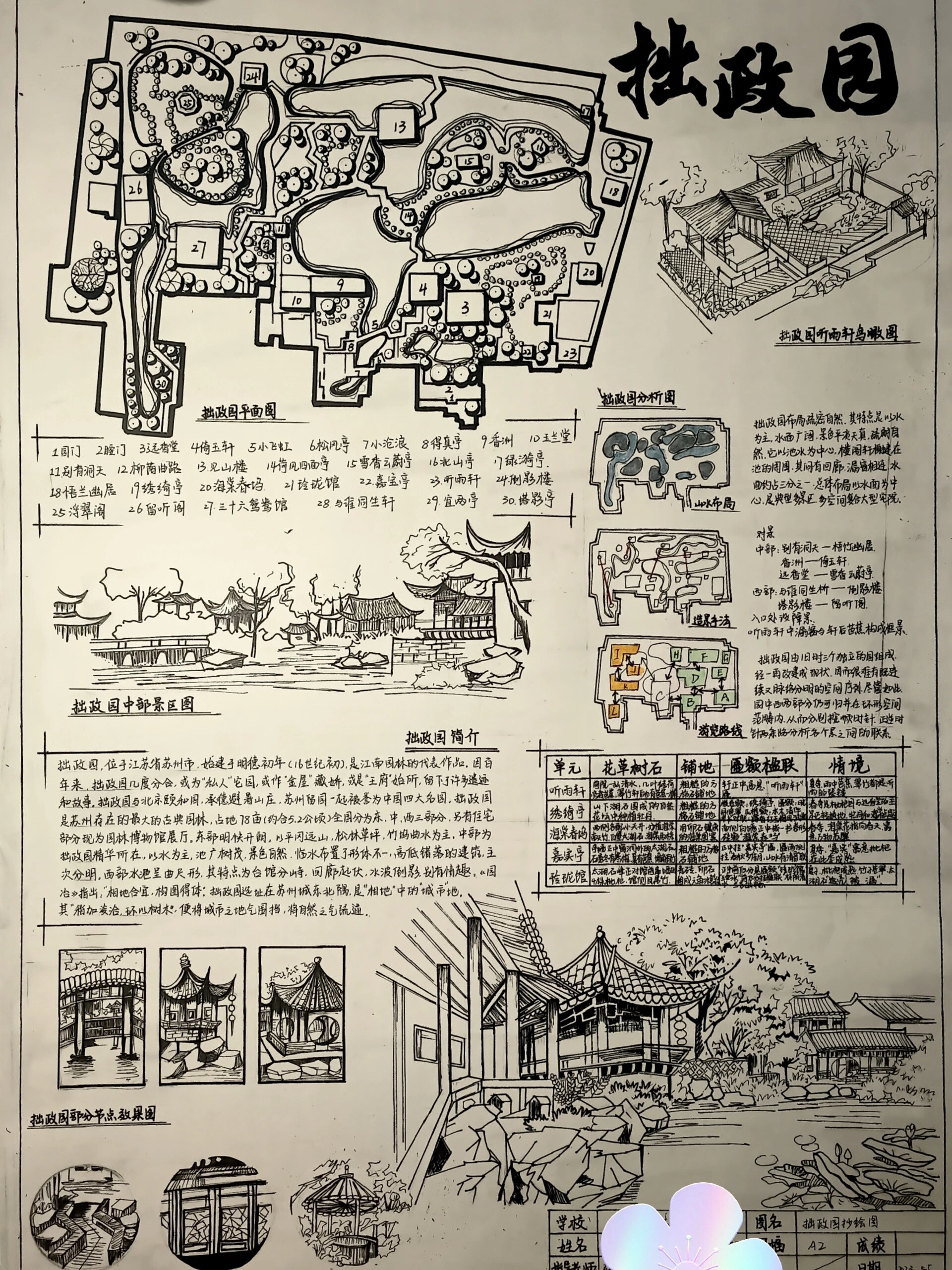 拙政园抄绘图片