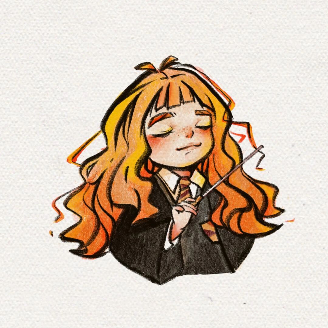 赫敏插画头像|许你星河璀璨(附步骤