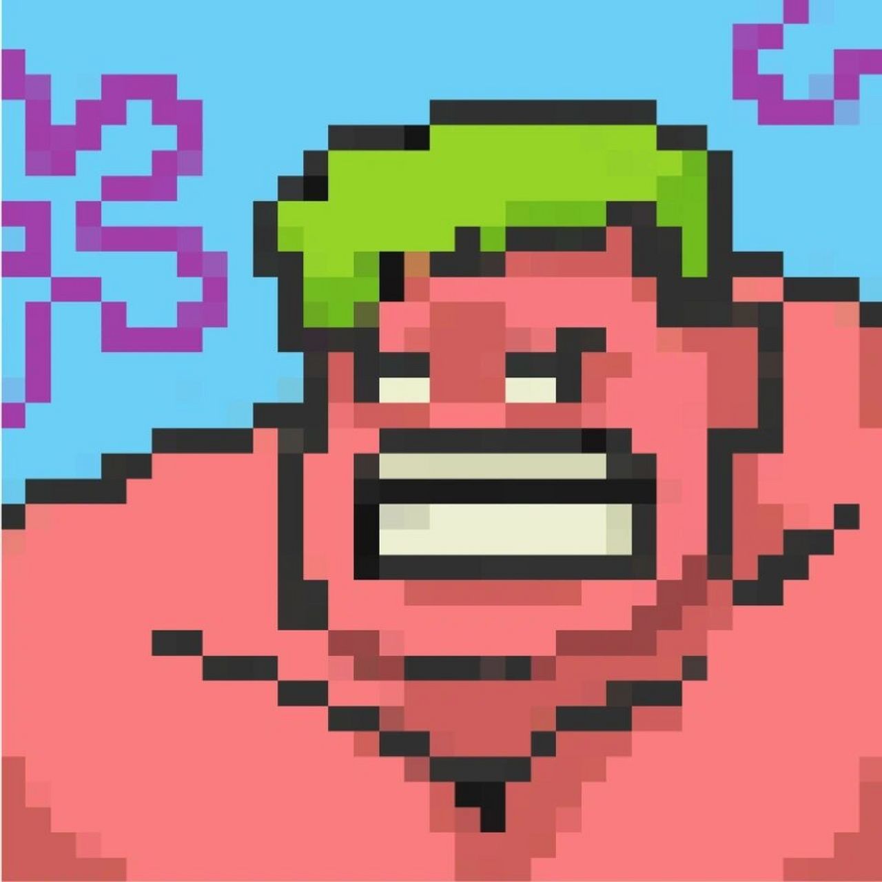 手绘头像# #像素画# #绿巨人##海绵宝宝# #派大星