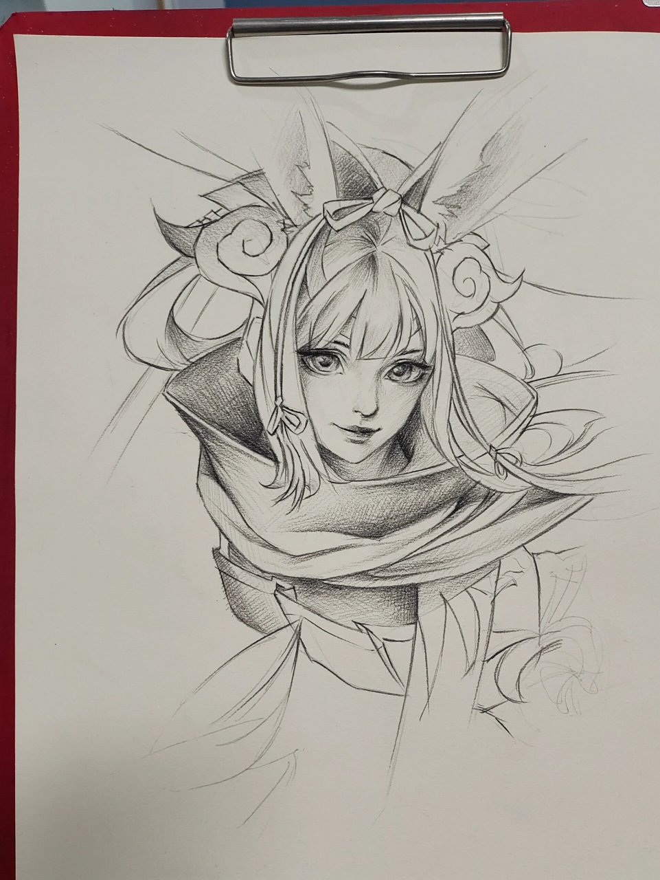 公孙离·祈雪灵祝 9015:卡西米尔炭笔,8k素描纸