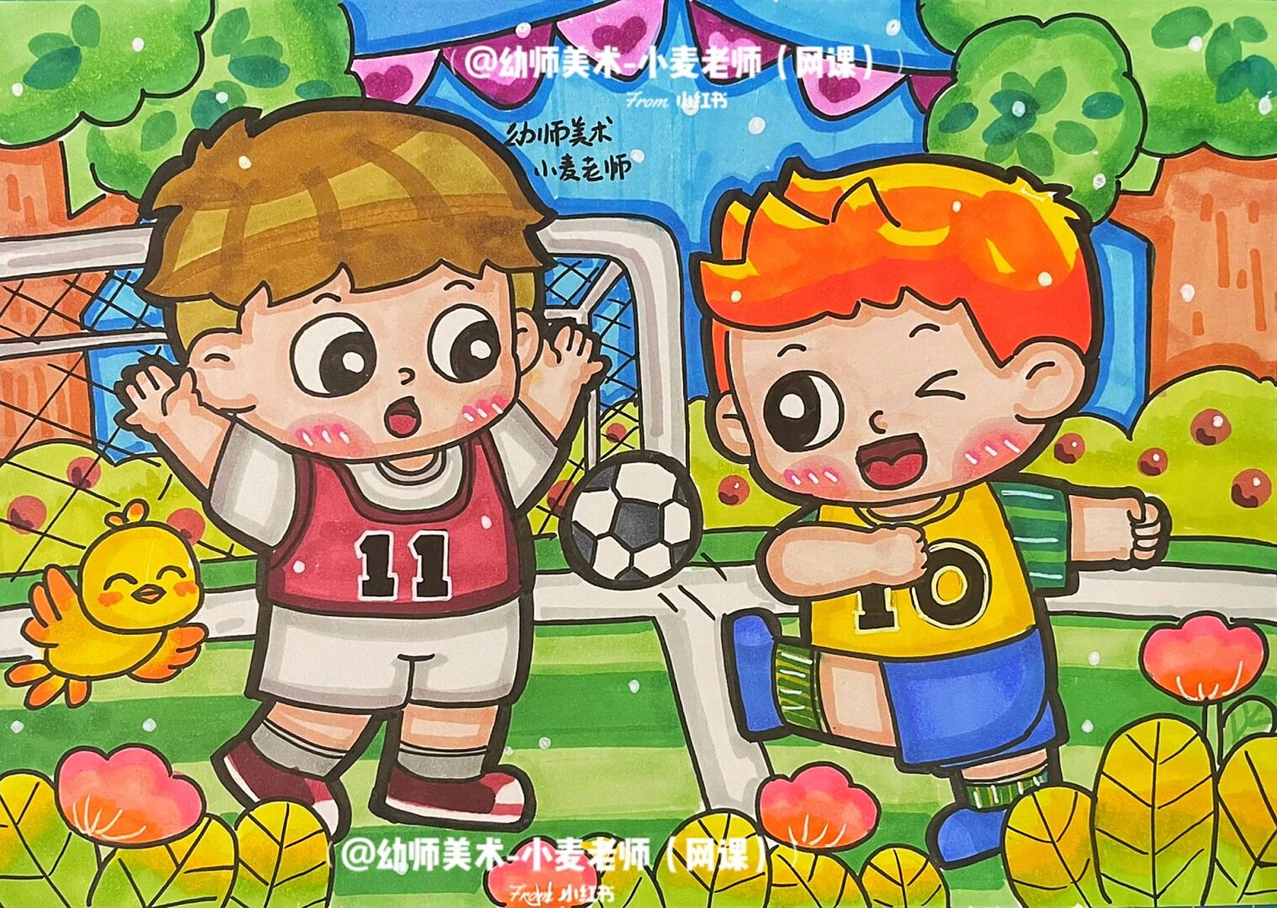 运动,我快乐》,《快乐比赛》,《激情瞬间》 幼师考编|幼师编制|儿童画