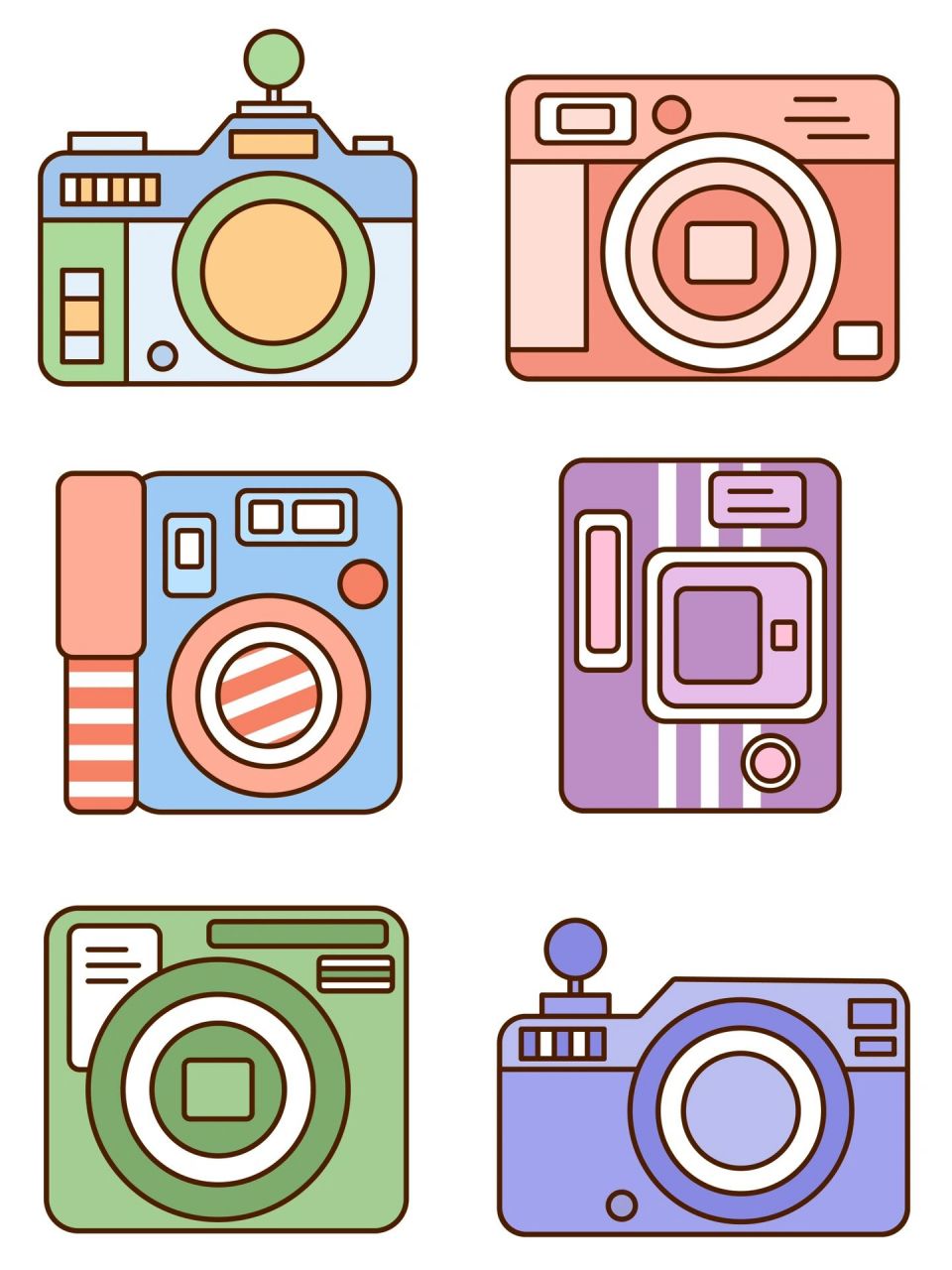 超好上手的24个超软萌可爱相机简笔画 一不小心就画出了24个超可爱软