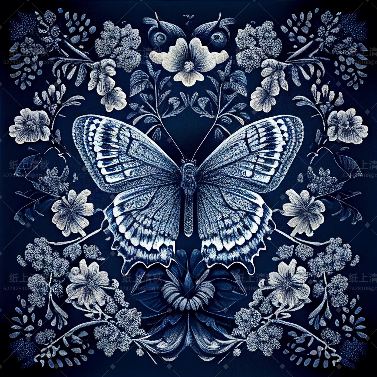 aigc与非遗蜡染【蝶化】 一组粉丝小可爱要看的蝴蝶