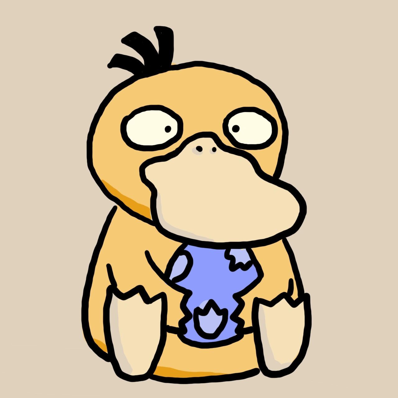 可达鸭|头像壁纸(可爱的丑萌小鸭)