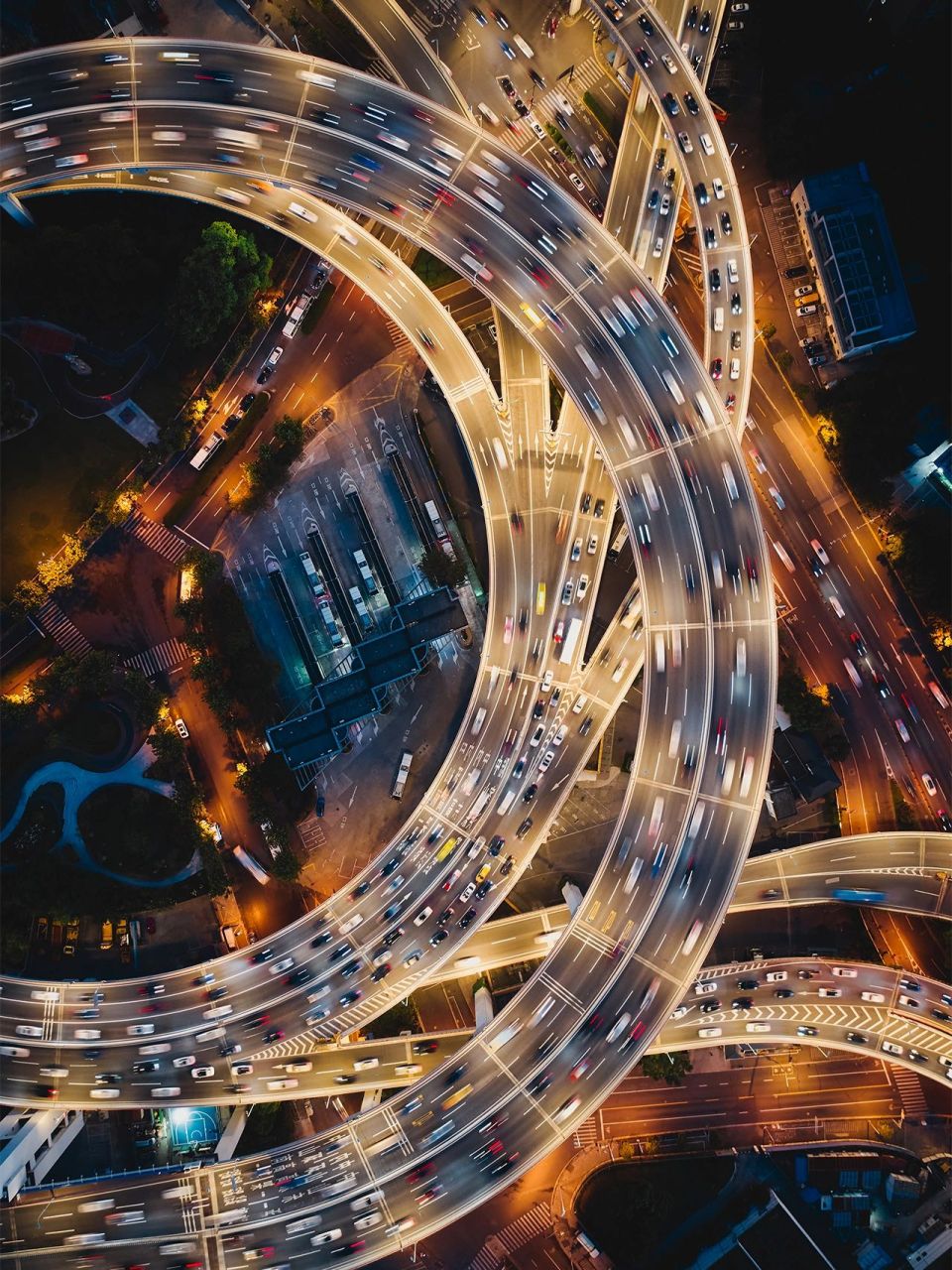 风光摄影|上海立交桥 上海最美立交,大疆御2pro拍摄
