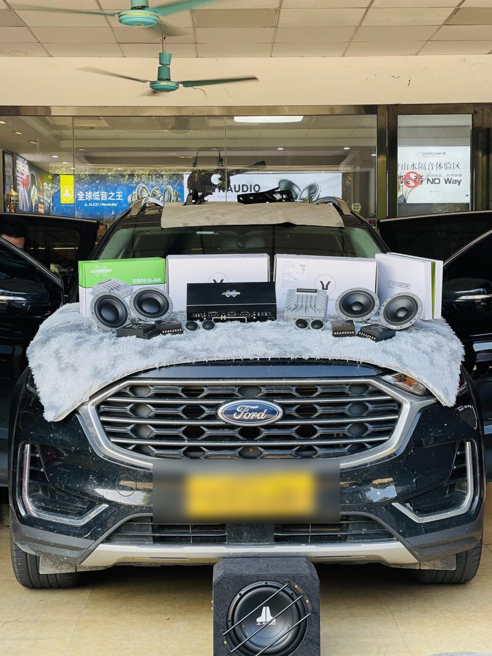福特锐界全车丹拿音响系统.丹拿272 丹拿323 捷力超低音