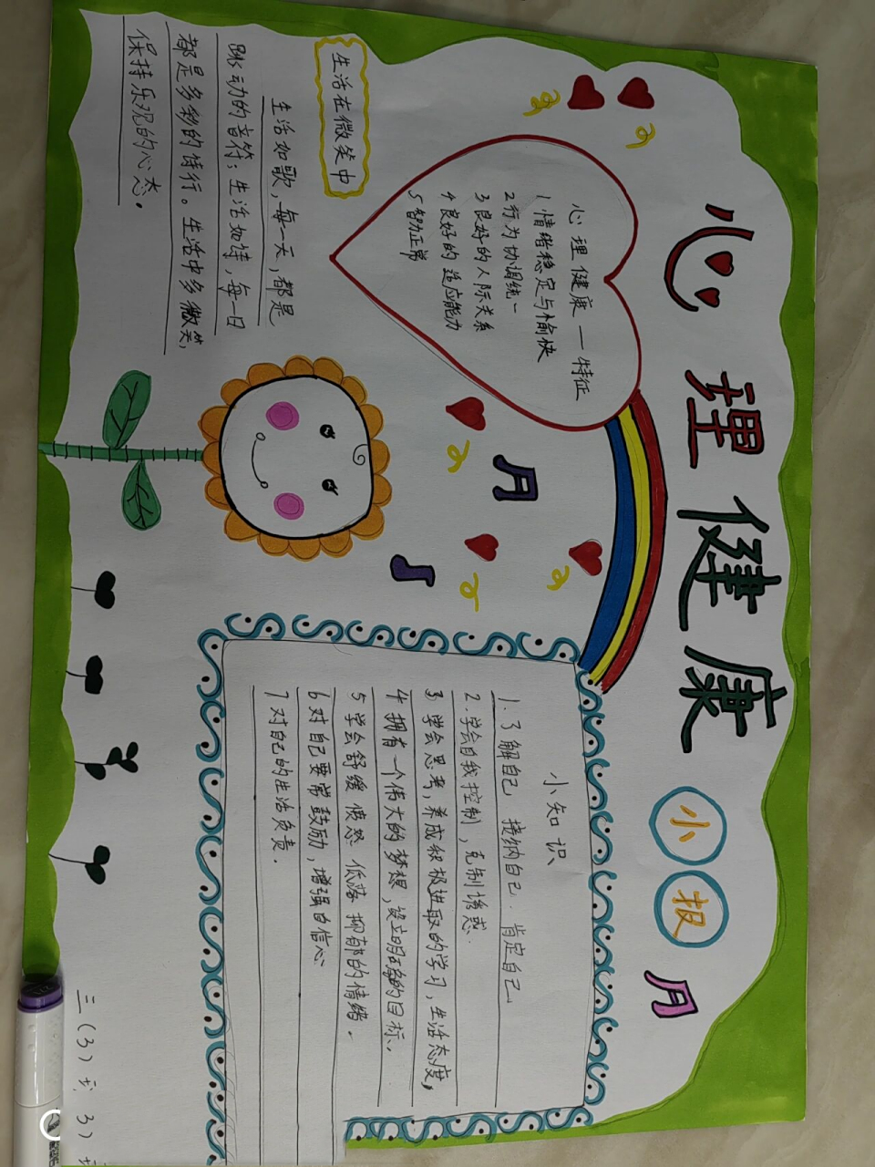 心理健康手抄报