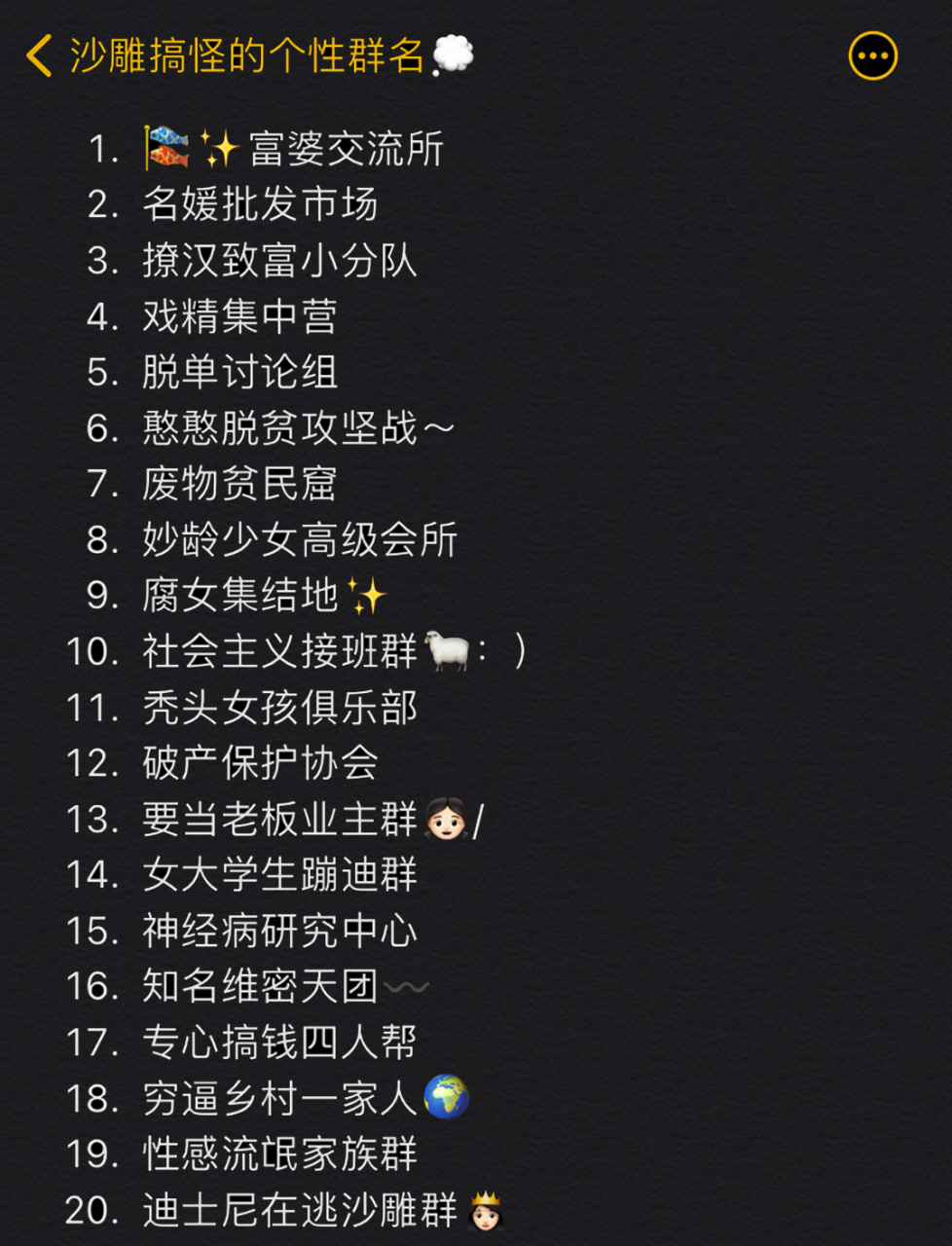 关于|沙雕搞怪的宿舍群名03分享 「粉丝投稿」想看群名分享/给大家