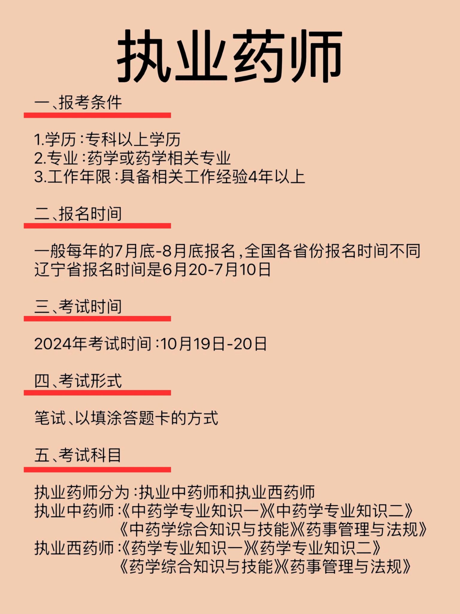 执业药师报考条件汇总!