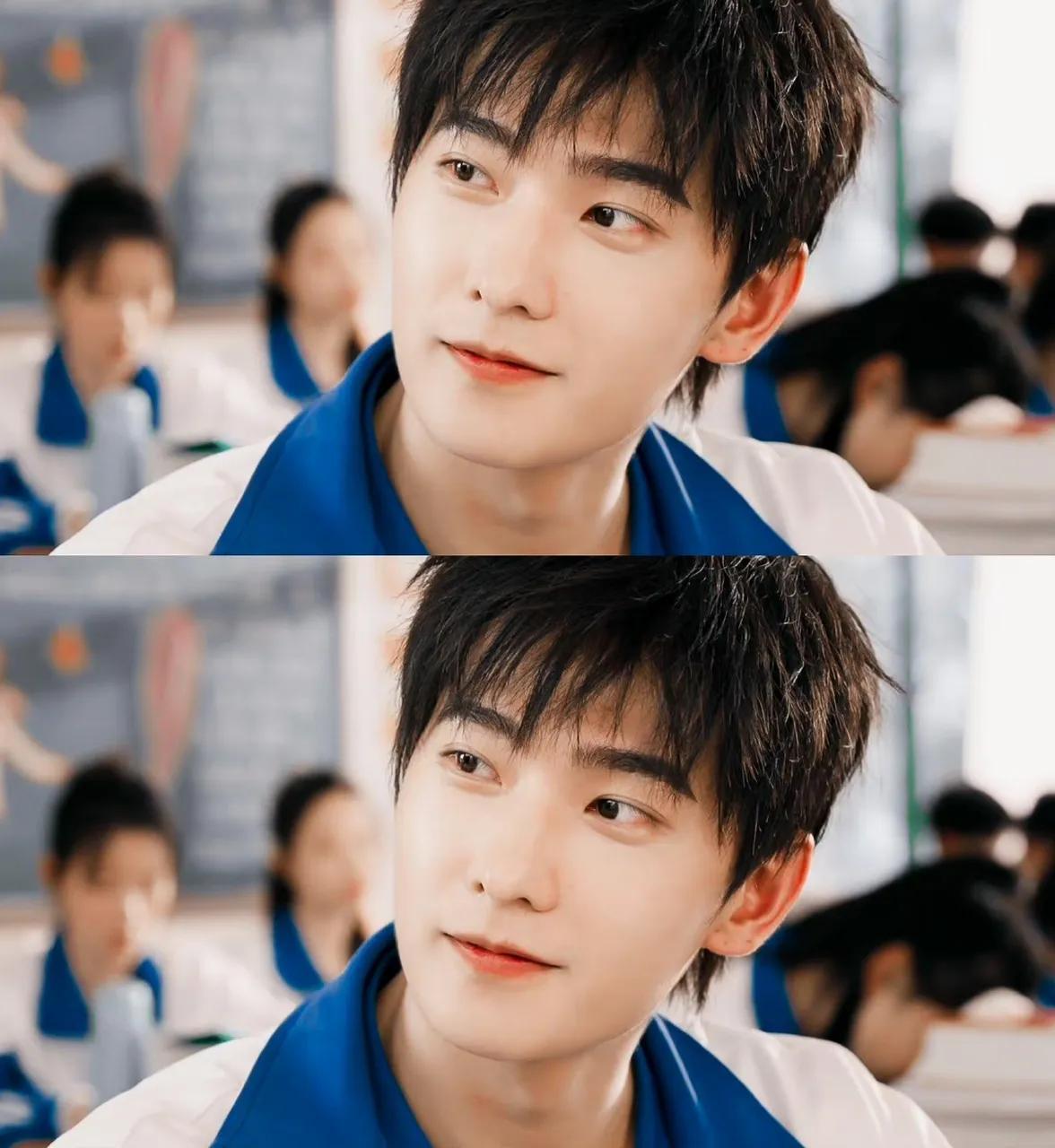 杨洋居然已经33岁了,但演高中生完全不违和,纯白衬衫搭配牛仔裤阳光大