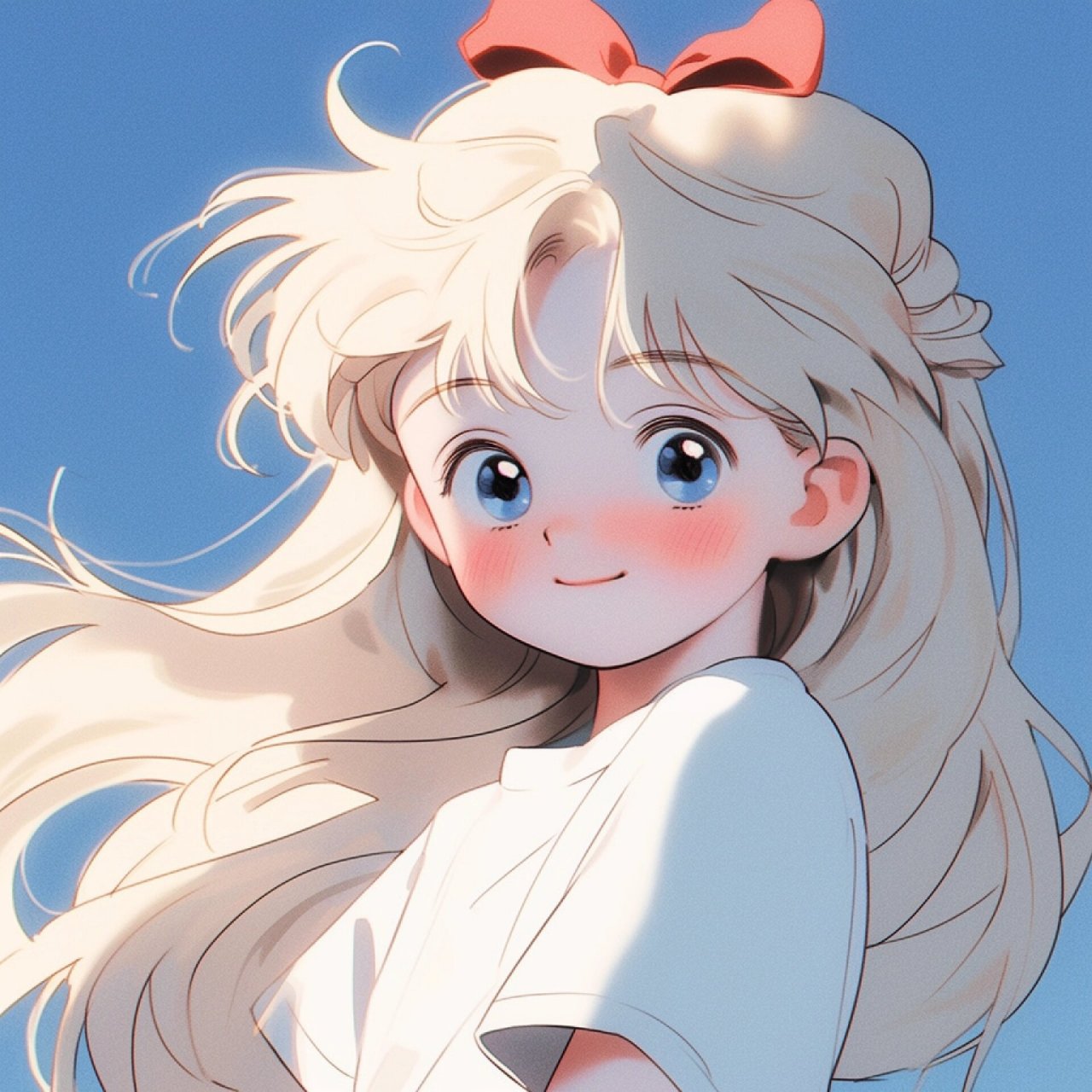 动漫头像丨97治愈系蓝白系列7 自信的女孩最美!