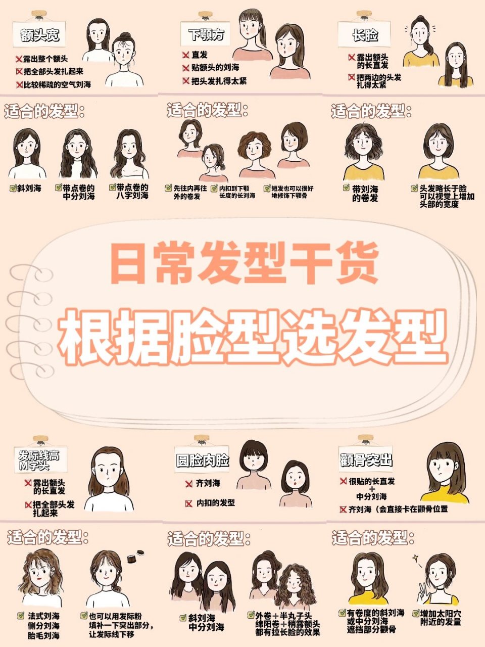 化妆师干货|修饰大饼脸发型很重要6015 不管你是什么脸型找到适合