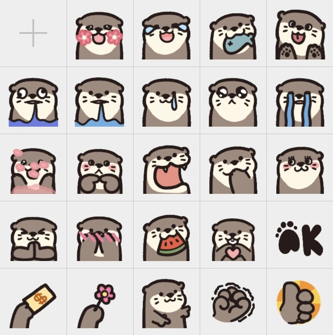 可爱小水獭表情包