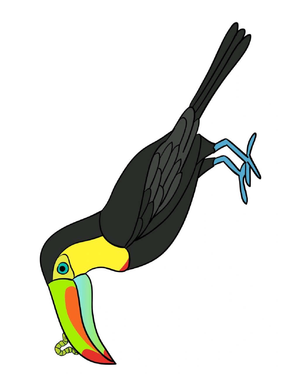 《一寸虫》绘本图片高清可打印