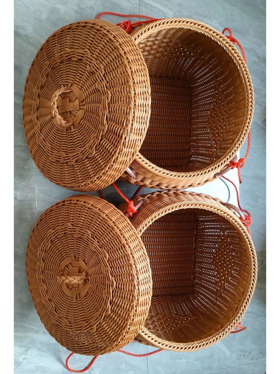 手工编织箩筐 全新藤编箩筐,纯手工编织,可以用于结婚,祭祖拜神,满月