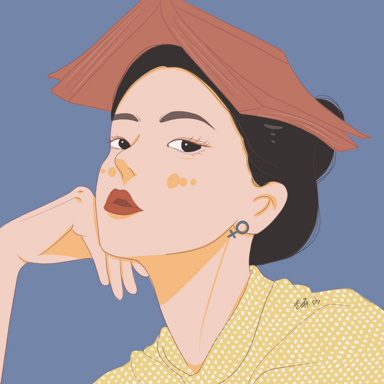 插画 | 头像 | 头顶书本的小仙女～ 图片92二改92商用92去签名