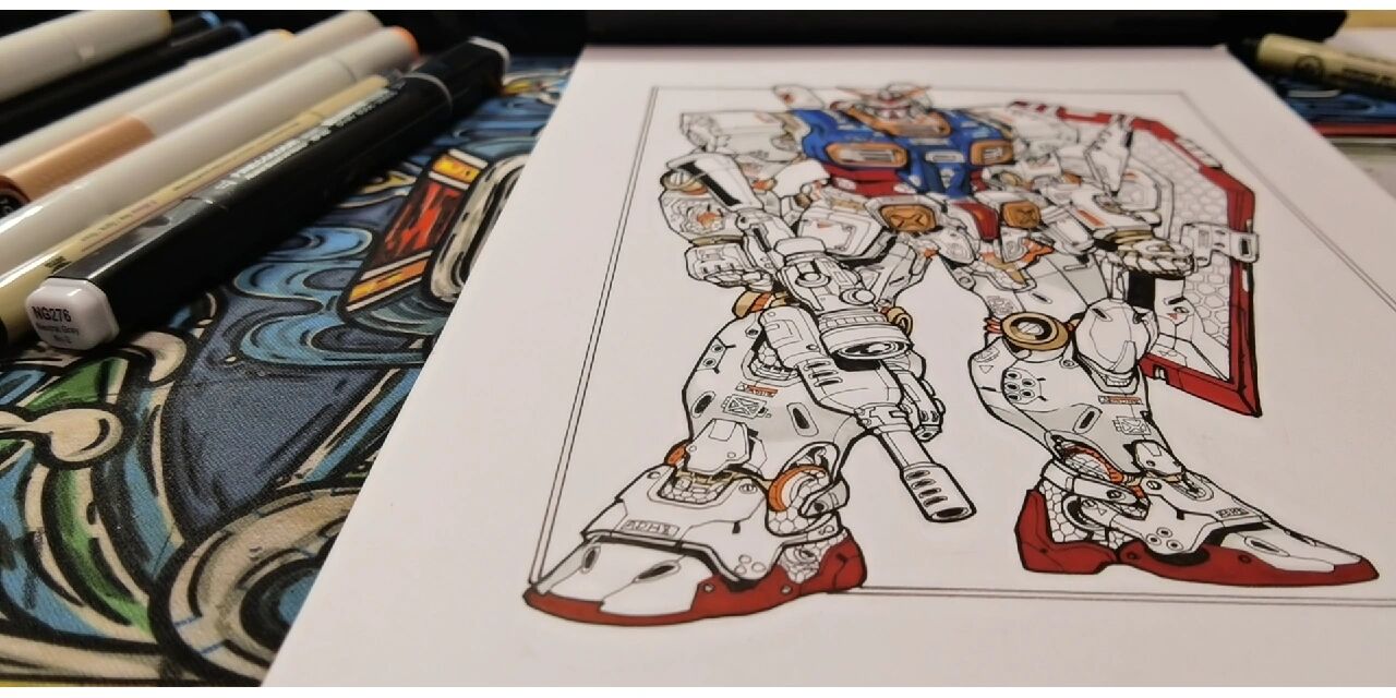 元祖高达,手绘步骤!