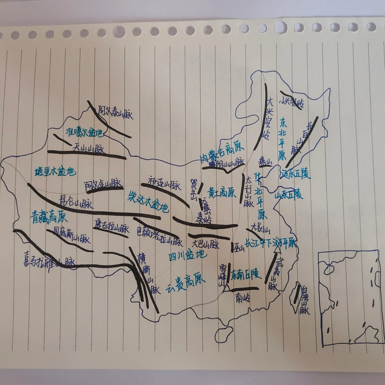 高中地理生进 中国地形图 世界气候类型简图绘制 高中生必备